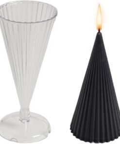 Striped Conical Candle Mold