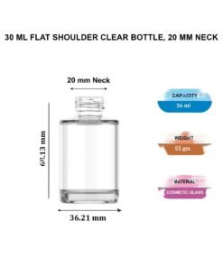 Alternative view of Vedini 30ml Clear Glass Bottle