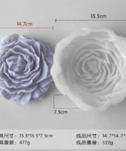 large Peony Flower Shape candle Mold