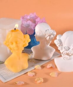 Alternative view of Vedini Natural Girl Big portrait Candle silicone mold DIY character scented candle mold Code 101