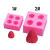 4 Cavity Strawberry Shape Chocolate Mold