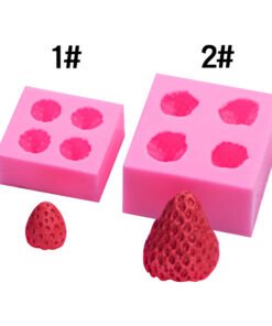 4 Cavity Strawberry Shape Chocolate Mold