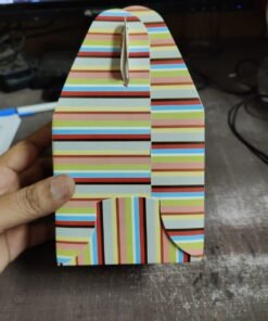 Alternative view of Vedini Paper 1 PCS Candle JAR GIFT BOX PACKAGING (Lock & dots) (H- 9cm W- 9cm L- 9cm)