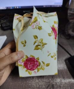 Alternative view of Vedini Paper 1 PCS Candle JAR GIFT BOX PACKAGING (Ribbon & Pista Color) (H- 9cm W- 9cm L- 9cm)
