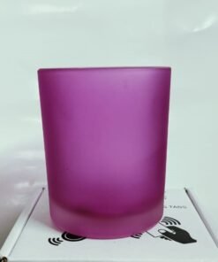Red Color Frosted Glass Jars