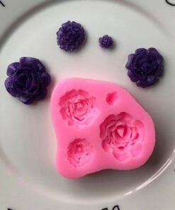 Alternative view of Vedini 4 Cavity Beautiful flower silicone mold jkb-2043