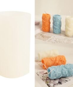 Alternative view of Vedini Seashell Candle Mold I 3D Marine Shell/Conch/Starfish/Scallop Embossed Cylinder Silicone Epoxy Mold jkb-2047