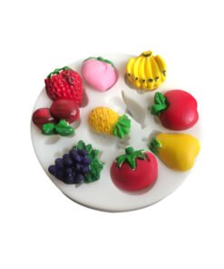 10 Cavity Fruit Banana Apple Strawberry Fondant Mold