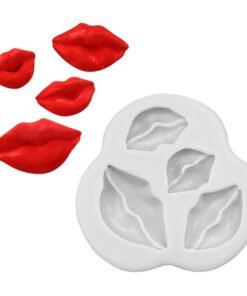 4 sexy lips silicone Candle mold