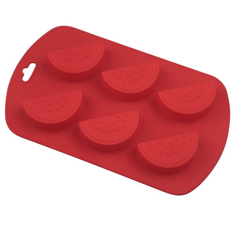 Vedini Fruit Shaped Silicone Mold, 6 Cavity Watermelon 3D Bakeware Mold, Nonstick Food Grade Mold for Soap, Ice Cube, Candies, Fondant, Chocolate Jkb-2003 - Image 4