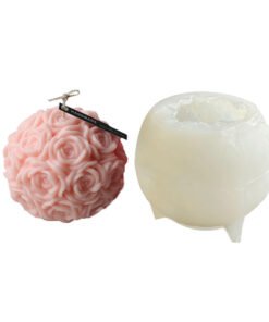 3D rose flower ball Silicone Mold