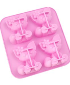 4 Cavity cartoon fox silicone mold