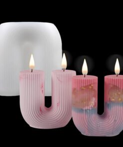 U-shaped candle chocolate mold