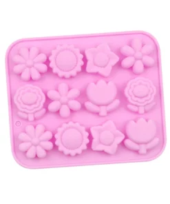 12 Cavity Flower Silicone Candle Mold