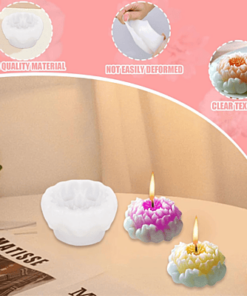 Alternative view of Vedini Lotus Blossom Silicone Candle Mold  WCM-583
