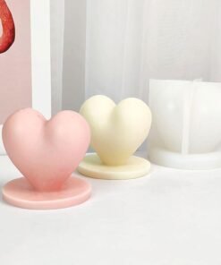 Alternative view of Vedini Love candle mold with base three-dimensional heart-shaped silicone mold ornaments plaster Valentine's Day creative mold