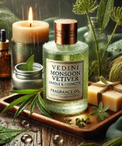Vedini Monsoon Vetiver Candle & Cosmetic Fragrance Oil ( Cold Process Stable )