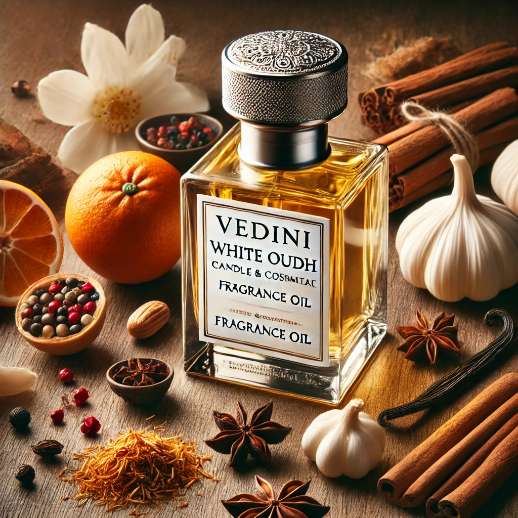 Vedini White Oudh Candle & Cosmetic Fragrance Oil ( Cold Process Stable )