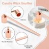 Luxury candle snuffer and dipper tools for smoke-free extinguishing