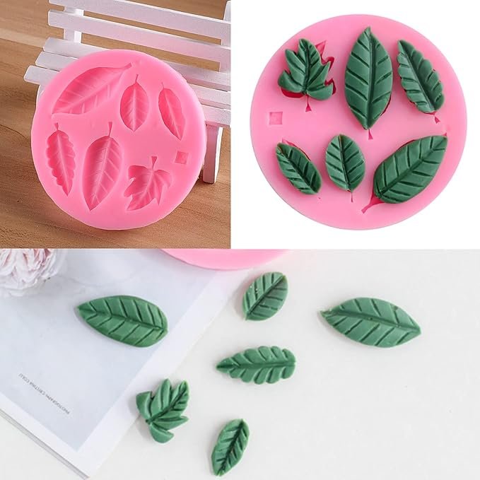 Vedini Mix Leaf Silicone Mold CFM080 for Cake, Chocolate, Fondant, Candle & DIY Crafts - Image 2