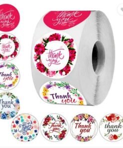 Alternative view of Vedini Thank you ,Sticker Round Adhesive Labels, Perfect for DIY Projects, Baking, Crafts & Gifts PM115