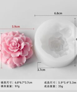 Alternative view of Vedini 3D Rose Soap & Candle Mold WCM008