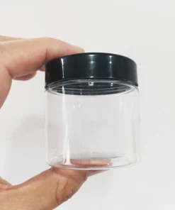 Alternative view of Vedini 100ml Plastic pet Jar Clear Black Cup