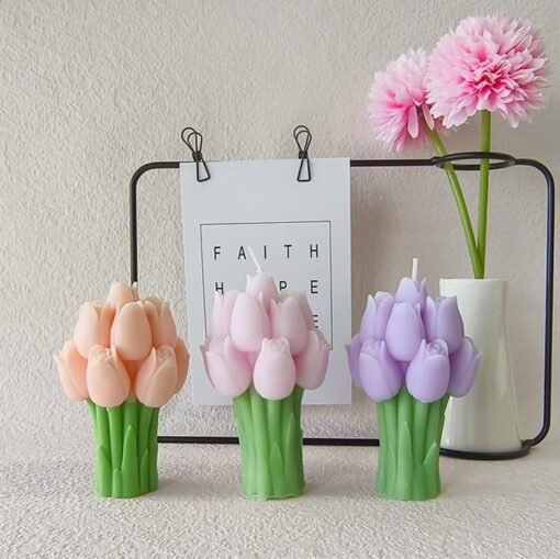Vedini Tulip Bouquet Candle Silicone Mold MCM660 - Image 3