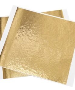 Vedini Metallic Foils for Resin, Soap & Candle Art – Gold & Silver (AFF007, AFF008) | Shiny Finish Craft Foil Sheets