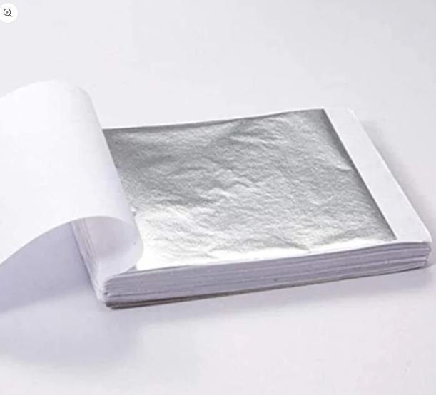 Vedini Metallic Foils for Resin, Soap & Candle Art – Gold & Silver (AFF007, AFF008) | Shiny Finish Craft Foil Sheets - Image 2