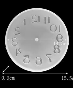 Alternative view of Vedini Clock Mold large and small crystal glue clock silicone mold JKB 5070