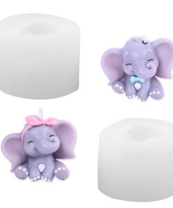 Vedini DIY creative birthday candle cute elephant candle mold cake decoration baking silicone mold JKB 5063