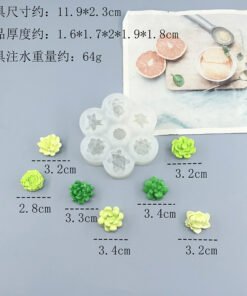 Alternative view of Vedini 7 Cavity DIY Rose Peony Flower Cake Decoration Fondant Baking Chocolate Silicone Mold JKB 1061