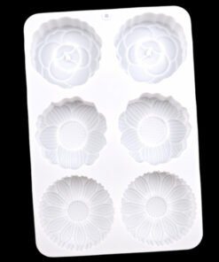 Alternative view of Vedini 6 Cavity different flowers sunflower silicone cake mold JKB 1031