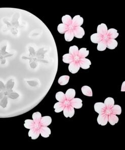 Vedini 11 Cavity Cherry Blossom Petals Water Drop Flower Shape Cake Mold DIY Fondant Baking Decoration Tool Chocolate Silicone Mold JKB 1064