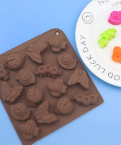 Vedini 16 Cavity insect silicone chocolate mold handmade ice cube mold cookie mold JKB 1040