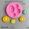 Vedini 4 Cavity small daisy flower silicone mold JKB 5071