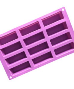 Alternative view of Vedini 12 Cavity small rectangular soap silicone soap mold cold soap mold food grade soft easy demoulding DIY JKB 1036