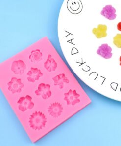 11 Cavity flower fondant silicone mold