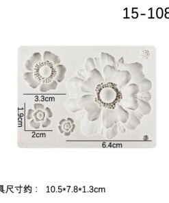 Vedini Rose flower silicone mold fondant cake edge decoration mold JKB 1060