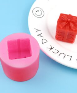 gift box fondant silicone mold