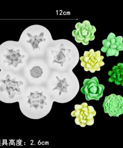 Vedini 7 Cavity DIY Rose Peony Flower Cake Decoration Fondant Baking Chocolate Silicone Mold JKB 1061