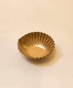 Vedini Golden Glossy Diwali Metal Round Diya, For Home Decor & Gifting - Pack of 50 pcs