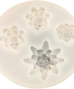 Alternative view of Vedini 4 cavity Lotus Shape Chocolate Fondant Mold I 3D Different Size Flower Silicone Cupcake Mould I for DIY Handmade Sugarcraft Cake Décor Candy Cookies Muffin Soap Resin Candle Making JKB 5102B