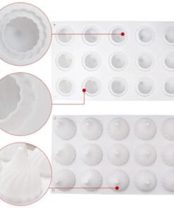 Alternative view of Vedini Spiral Modak Mold – 15 Cavity Silicone Modak Maker for Steamed & Sweet Modaks, Ladoo, Chocolates, and Indian Festive Sweets – Non-Stick, Reusable, Food-Grade Mould JKB 5100
