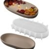Vedini Boat Shape Silicone Concrete Jar Mold I Oval Bowl Resin Molds for DIY Handmade Art Crafts Jewelry Storage Tray Ring Trinket Container Box Home Table Décor jkb 4940A 4940B