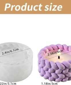 Alternative view of Vedini Twine Rope Shape Candle Holder Resin Mold | Silicone Deep Casting Jar Mold for Epoxy Resin, Concrete, Plaster | DIY Trinket Container, Candle Vessel, Home Décor Mold jkb 5112
