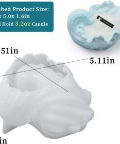 Alternative view of Vedini Silicone Shell Shape 3D Designer Conch Mold | Candle Mold, Soap Mold, Resin Craft Mold for DIY Art, Home Décor, Gift Making (5160)