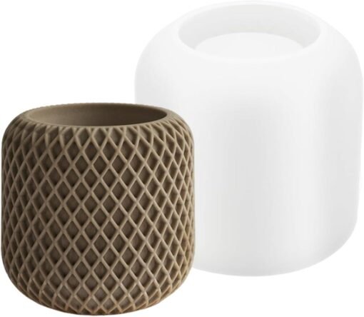 Vedini 3D Concrete Silicone Mould Vase, Epoxy Resin Candle Holder Molds, DIY Candle Making Molds, DIY Handmade Perfect Gifts 5053 - Image 3