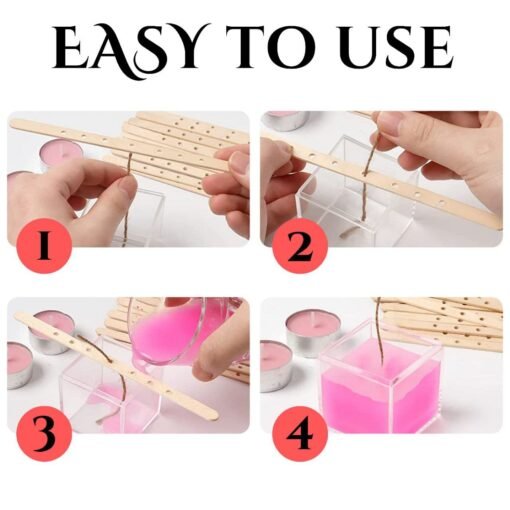 Vedini 10PCS Candle Wick Holders for Candle Making 7 Inch Wick Holder 7 Holes Centering Tool - Image 3